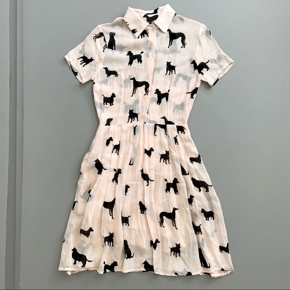Reformation print shirt dress